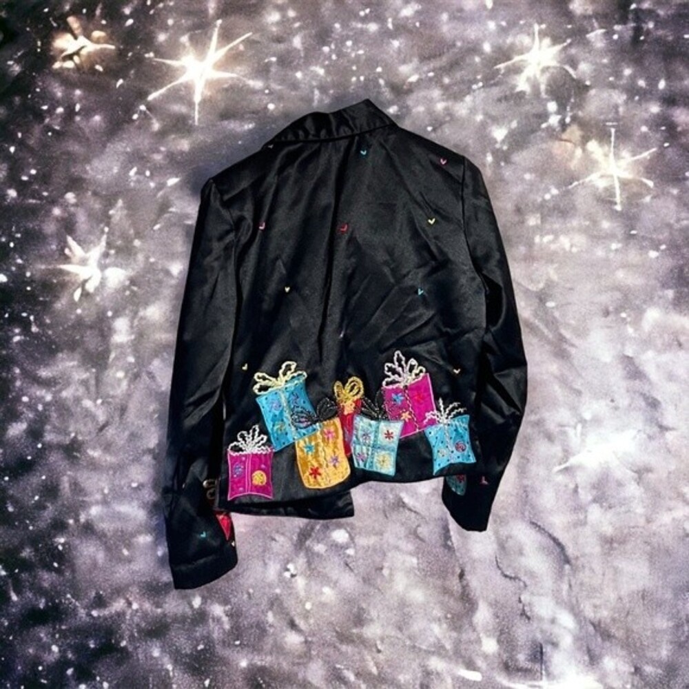 Blutique Ugly Christmas Blazer Jacket Win Ugly Holiday Sweater Competition SMALL - Picture 4 of 11